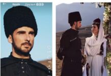 Сати Казанова и её итальянский муж в горских нарядах: как они отметили его день рождения?