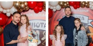 Дизайнерское платье и торжество в красных тонах: Лазарев показал яркие кадры с дня рождения дочки