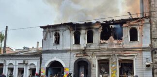 Атака оккупантов на Харьков: камеры засняли момент удара БПЛА по детсаду